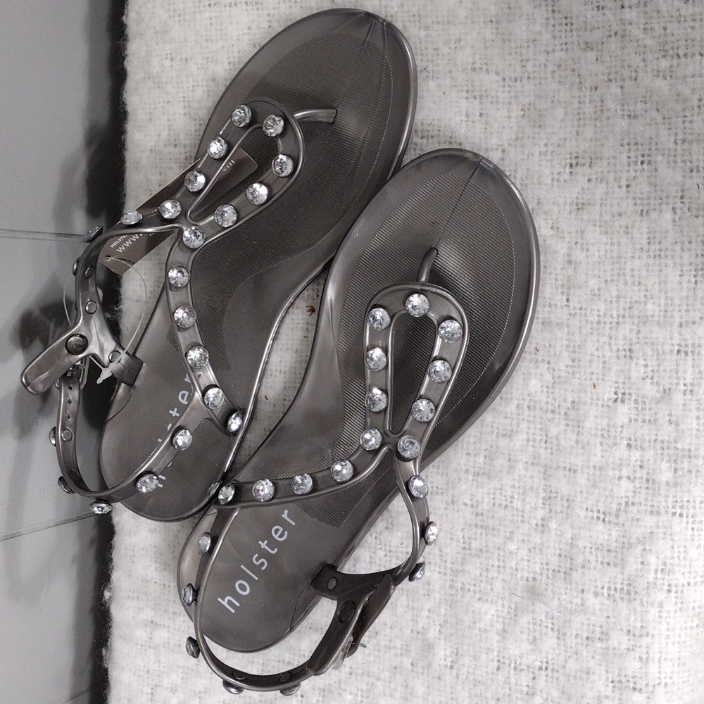 NWT Holster Jelly Diamond Studded Accent Sandals size 9/40 designed in Australia